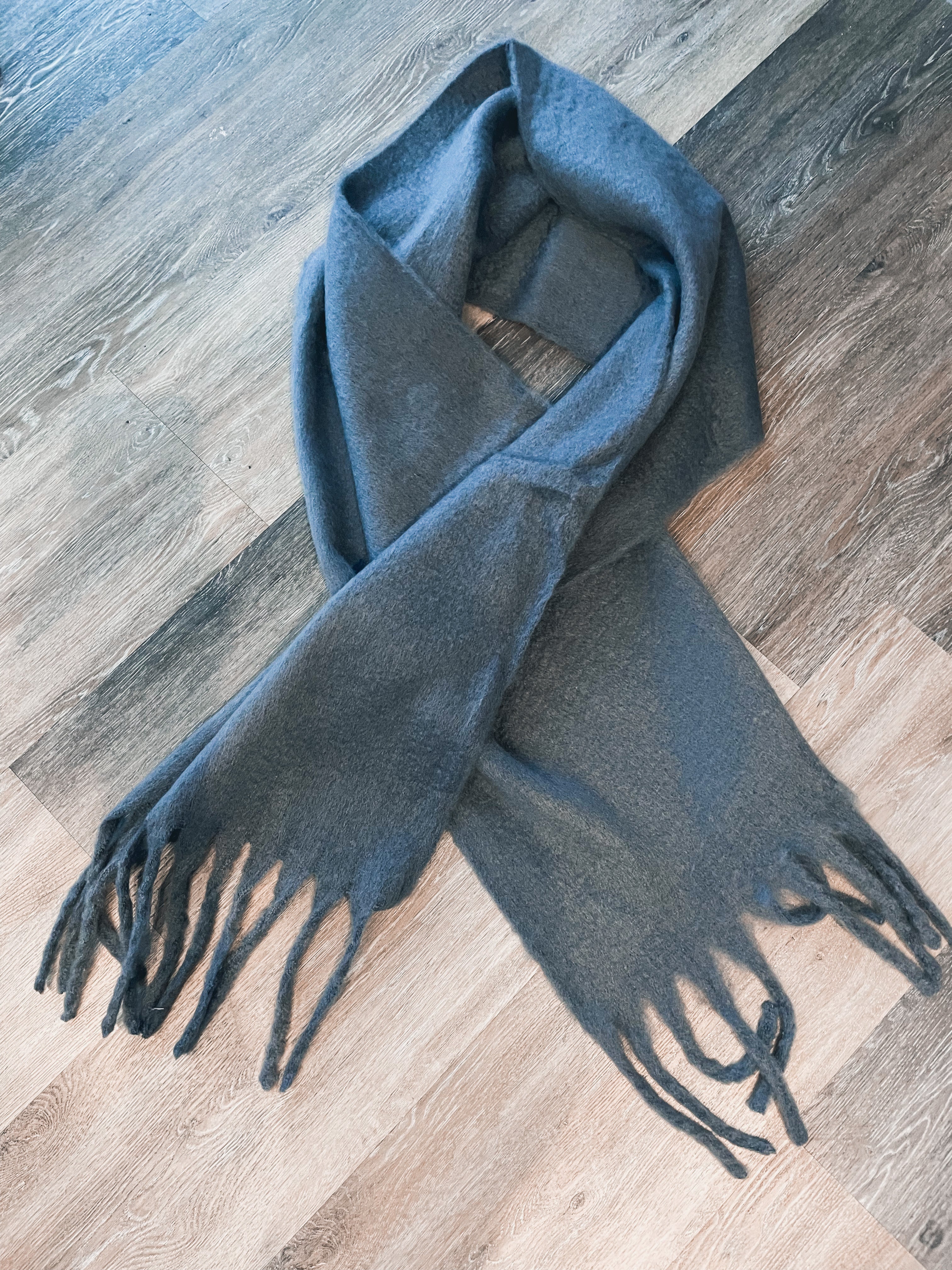 Plain Tassel Fluffy Scarf - MORE COLOURS