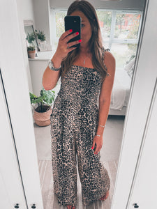 Animal Print  Wide Leg Jumpsuit