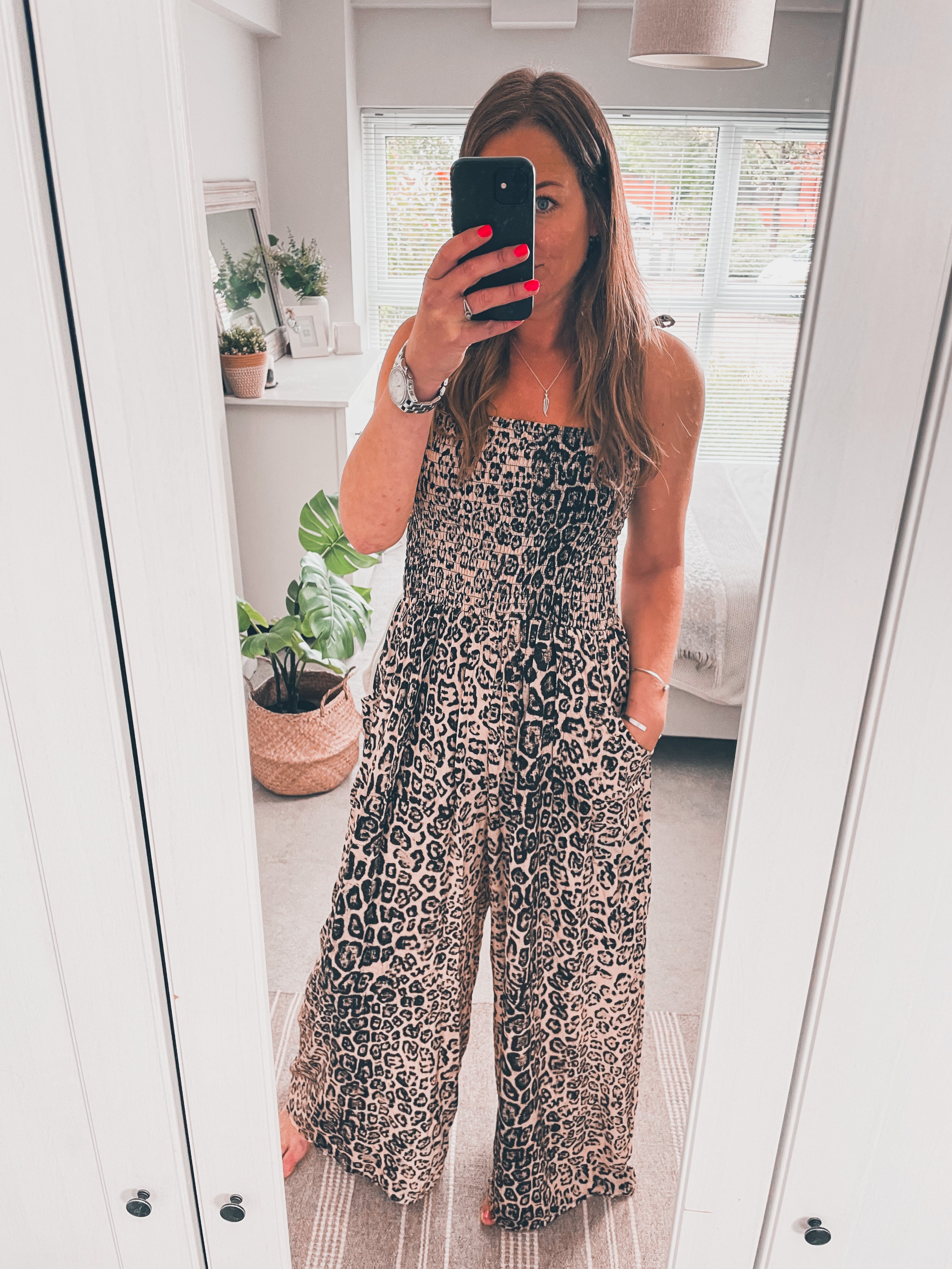 Animal Print  Wide Leg Jumpsuit