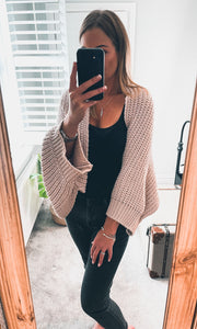 Knitted Batwing Cardigan - MORE COLOURS