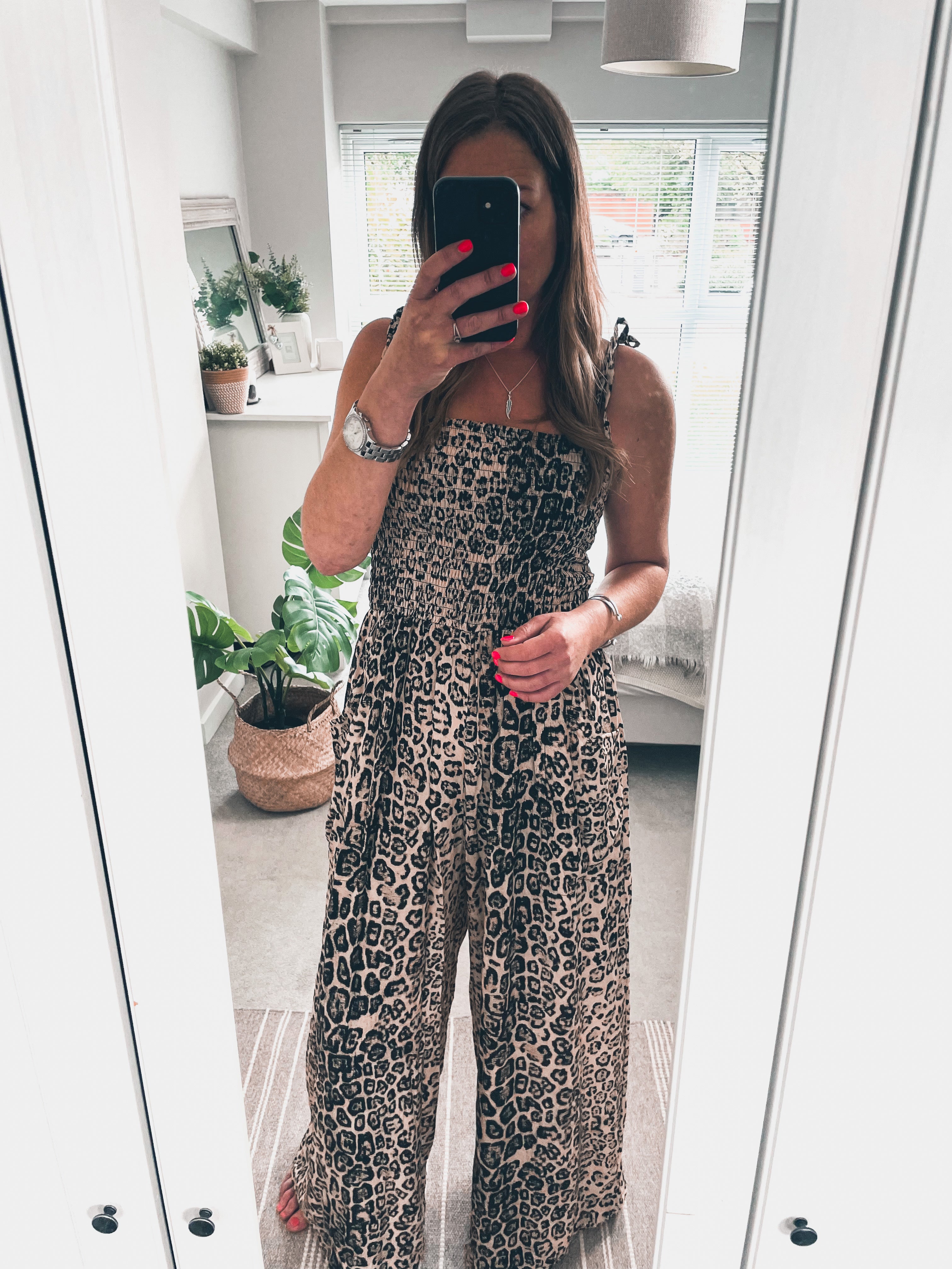 Animal Print  Wide Leg Jumpsuit