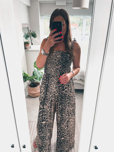 Animal Print  Wide Leg Jumpsuit